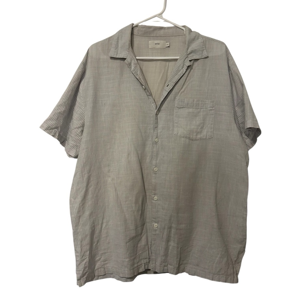 Onia Mens Oversized Cotton Button Up Shirt Size Large